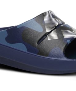 FJ X OOFOS Men's OOahh Sport Slide Sandal - Navy Camo